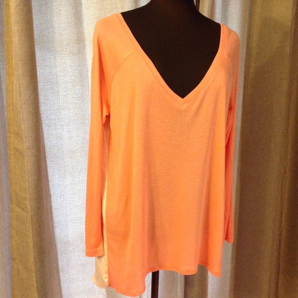 Two-tone Deep V-Neck Tunic - NWOT